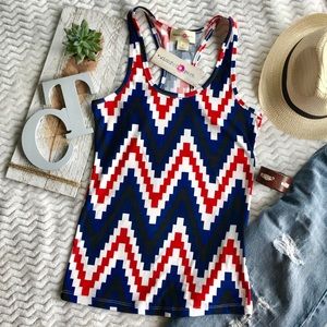NWT Wishful Park Chevron Aztec Racerback Tank Top